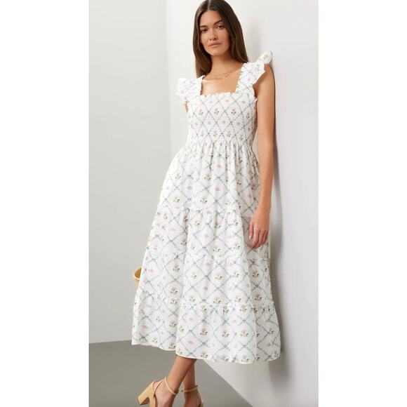 Hill House Ellie Butterfly Trellis Print Nap Dress size XL - Picture 6 of 6